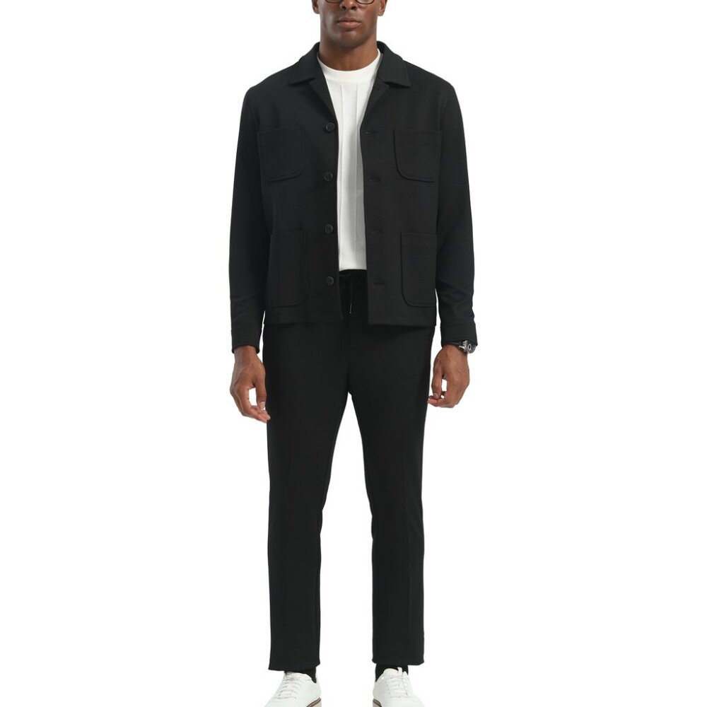 Black 2 Piece Men's Casual Slim Fit Suit